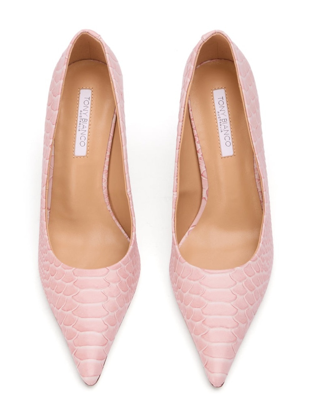 Tony Bianco Niki Pink Python Pointed-Toe Stiletto NWB - Picture 4 of 6